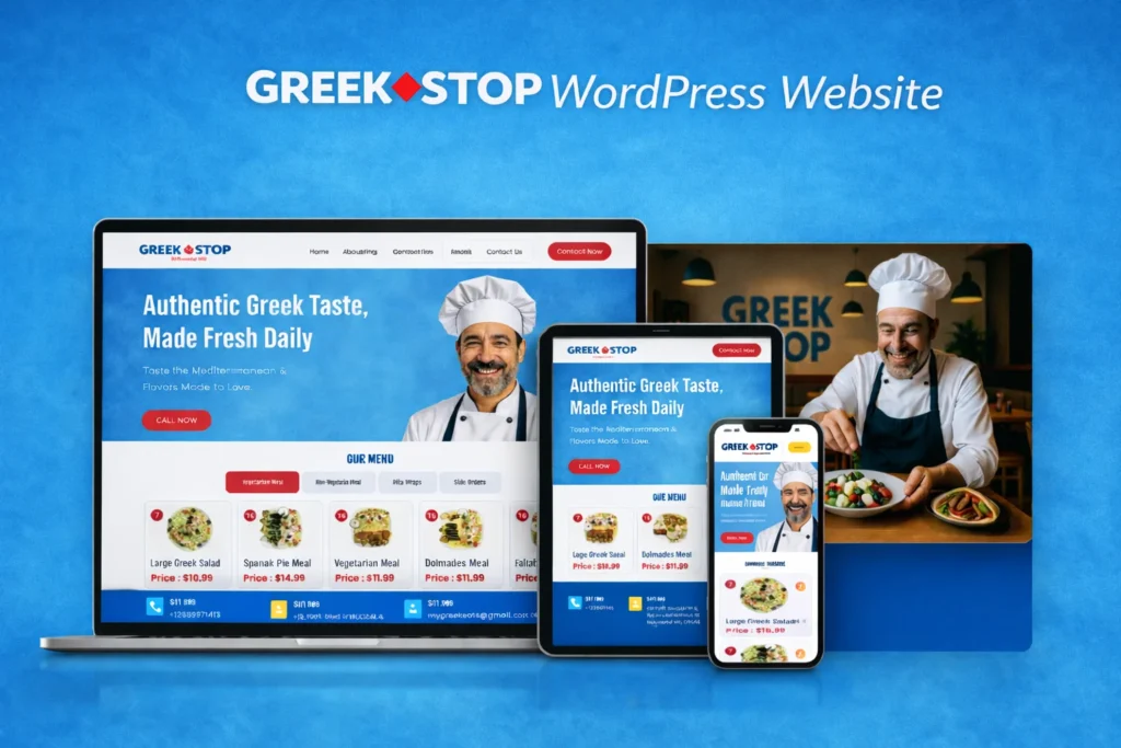 Greekstop Restaurant WordPress Site