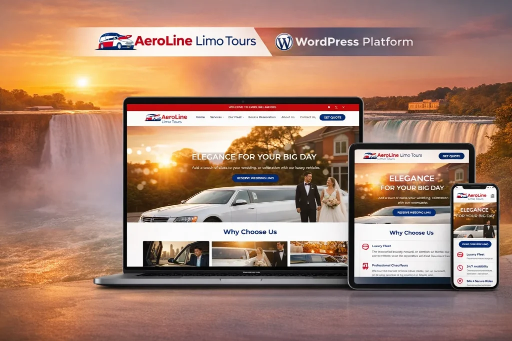 Aeroline Limo Niagara Falls Landing Page WordPress Site