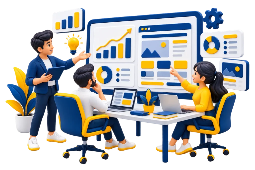 The DigiParter team planning digital strategy
