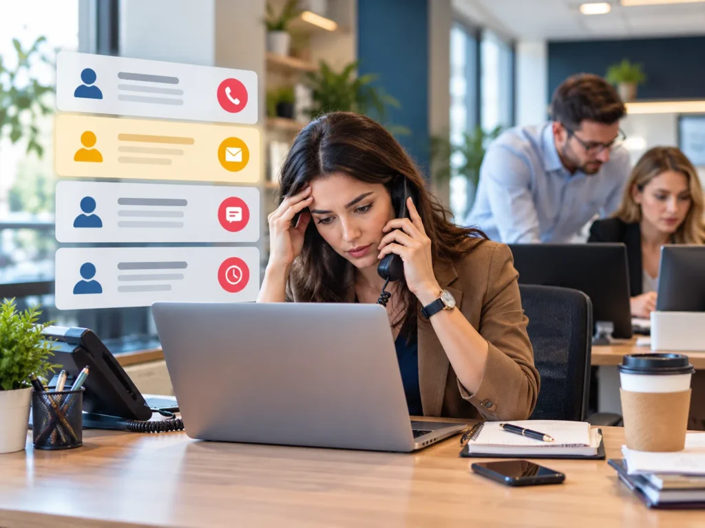 Busy team overwhelmed by unanswered customer enquiries